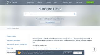 Managing Users' Account Data - actiTIME