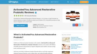 ActivatedYou Advanced Restorative Probiotic Reviews - Is it a Scam or ...