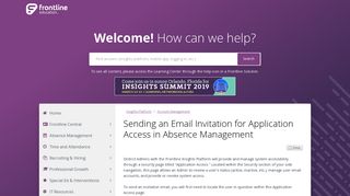 Sending an Email Invitation for Application Access in Absence ...