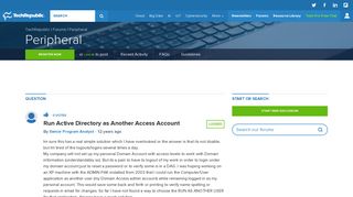 Run Active Directory as Another Access Account - TechRepublic