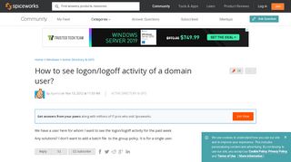 How to see logon/logoff activity of a domain user? - Active ...