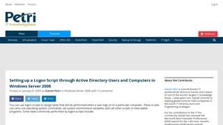 Setting up a Logon Script through Active Directory Users and ...