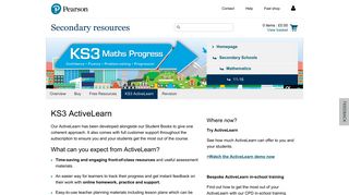 KS3 ActiveLearn - Pearson Schools and FE Colleges