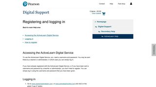 Registering and logging in - Pearson Schools and FE Colleges