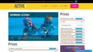 Swimming Lessons - Active Nation