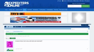 active on demand | Expedite Trucking Forums - ExpeditersOnline.com