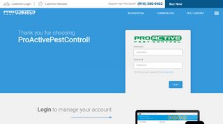 Login To My Account - Pro Active Pest Control