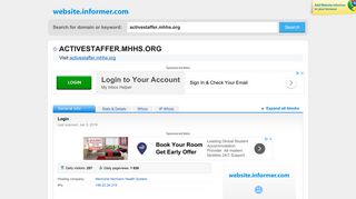 activestaffer.mhhs.org at Website Informer. Login. Visit Activestaffer ...