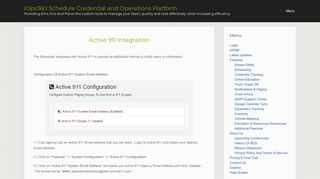 Active 911 Integration - iOps360 Schedule Credential and Operations ...