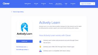 Actively Learn - Clever application gallery | Clever