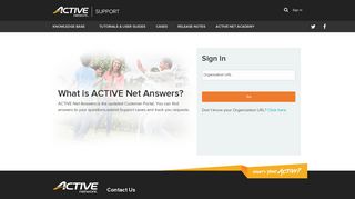 To log in to ACTIVE Net Answers without signing into ACTIVE Net first ...