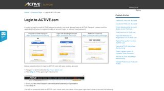 Login to ACTIVE.com | ACTIVE.com Help & Support - Customer Support