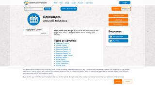 Calendars - Activity Connection.com | Activity Director and Activity ...