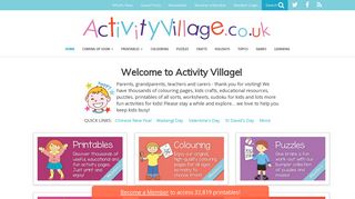 Activity Village - Colouring Pages, Puzzles, Kids Crafts and Fun ...