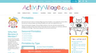 Free Printables for Kids - Activity Village