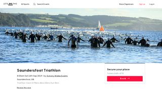 Saundersfoot Triathlon 2019 — Sat 14 Sep — Book Now at Let's Do This