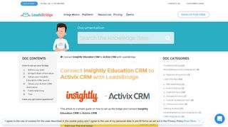 How to connect Insightly Education CRM to Activix CRM | LeadsBridge ...