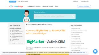 How to connect BigMarker to Activix CRM | LeadsBridge Documentation