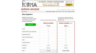Register for FREE! - Actors Access