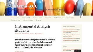 Pharma-ACU | Online portal for pharmacy students & pharmacy staff in ...