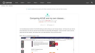 Comparing ACUE and my own classes... | Canvas LMS Community