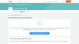 Connect Acuity Scheduling + Agile CRM in Minutes - Zapier