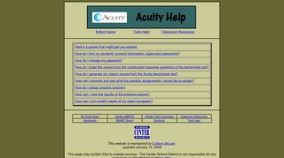Help page for Acuity - Center School District