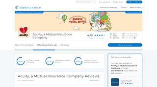 147+ Reviews & Ratings - Acuity Insurance 2019 | Clearsurance