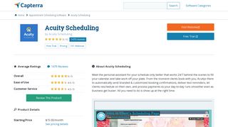 Acuity Scheduling Reviews and Pricing - 2019 - Capterra