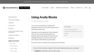 Using Acuity Blocks – Squarespace Help
