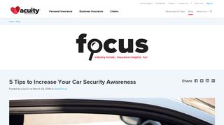 5 Tips to Increase Your Car Security Awareness | Acuity