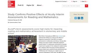 Study Confirms Positive Effects of Acuity Interim Assessments for ...