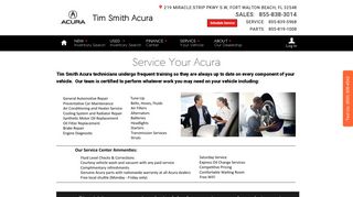 Acura Car Repair in Fort Walton Beach | Tim Smith Acura