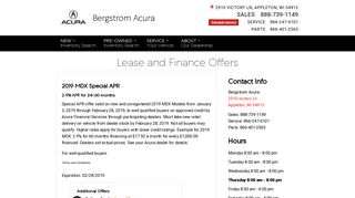 Lease and Finance Offers | Bergstrom Acura