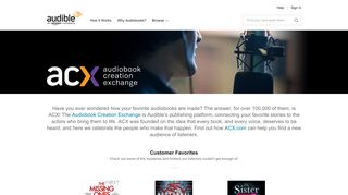 ACX | Audiobook Creation Exchange | Audible.com