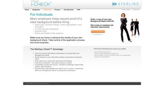Sterling I-Check ™ : Self-Service Background Screening Website for ...