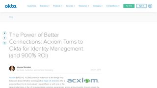 The Power of Better Connections: Acxiom Turns to Okta for Identity ...