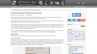 Understanding Active Directory Naming Formats : Jeff Schertz's Blog