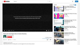 Find users last logon time in Active Directory - YouTube