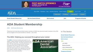 ADA Student Membership | ASDA