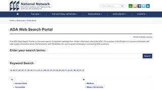 ADA Web Search Portal | ADA National Network
