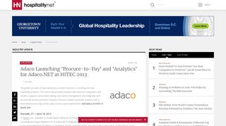 Adaco Launching 'Procure-to-Pay' and 'Analytics' for Adaco.NET at ...