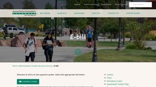 E-bill - Student Business Services - Adams State University