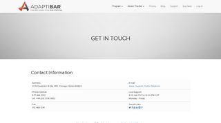 Get In Touch - AdaptiBar
