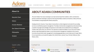 About Adara Communities