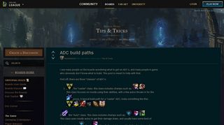 ADC build paths - League of Legends boards