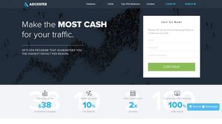 #1 CPA network - Make money as a Publisher or Advertiser