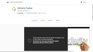 AdClarity Toolbar - Google Chrome