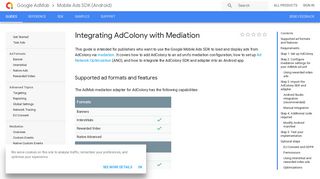 Integrating AdColony with Mediation | Android | Google Developers