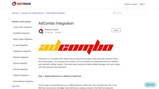 AdCombo Integration – RedTrack